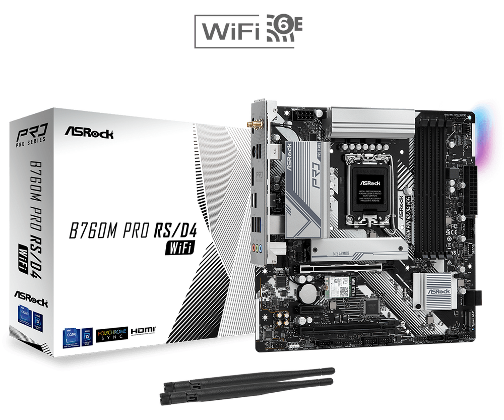 Mainboard ASRock B760M Pro RS/D4 WiFi