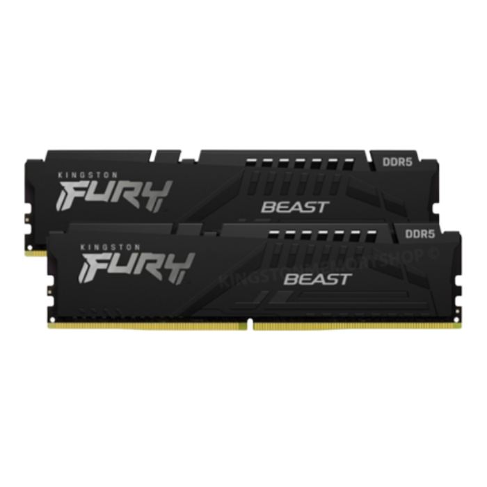 RAM Kingston DDR5 64GB 5600 Mhz CL40 DIMM Kit (2 x 32G) FURY Beast Black XMP (KF556C40BB2K2-64)