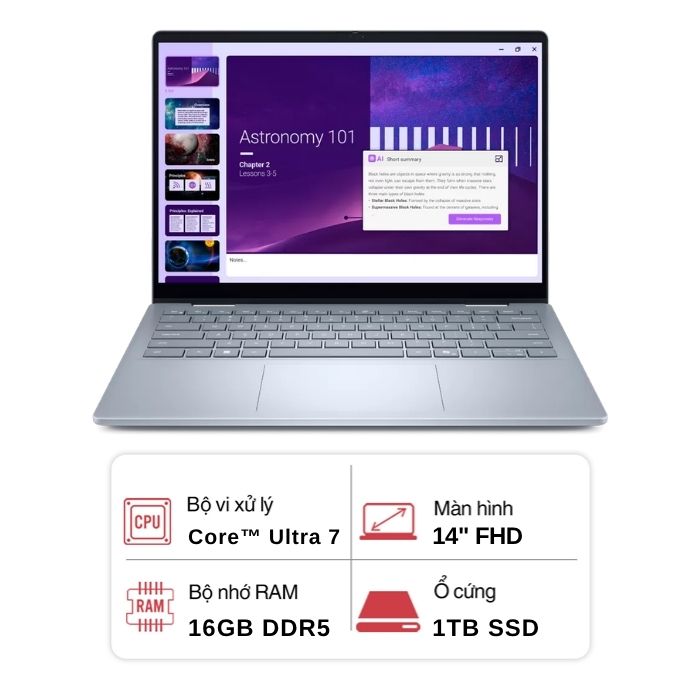 Laptop Dell 14 Plus Core™ Ultra 7 256V NB0188168-R0029402-SA  ( Core™ Ultra 7 , 16GB, 1TB SSD, 14”2560x1600, Window 11 )