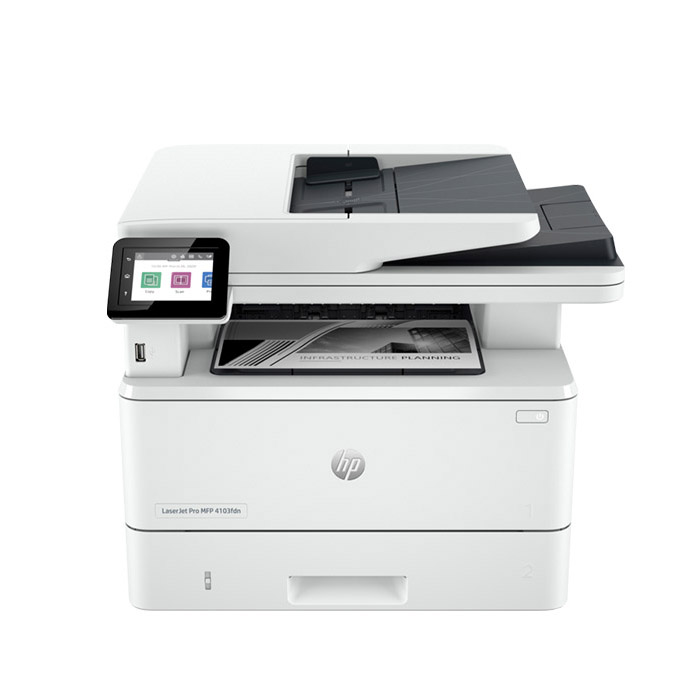 Máy in Laser đen trắng đa năng HP 4103fdn 2Z628A (A4/ In đảo mặt/ Scan ADF 2 mặt/ Copy/ Fax/ USB/ LAN)