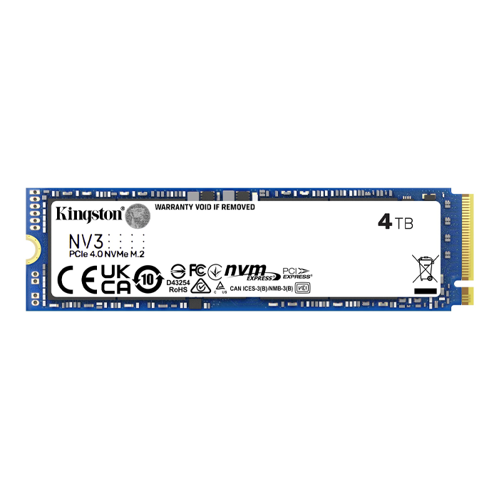 Ổ cứng SSD Kingston NV3 4TB (NVMe PCIe/ Gen4x4 M2.2280/ 6000MB/s/ 5000MB/s)