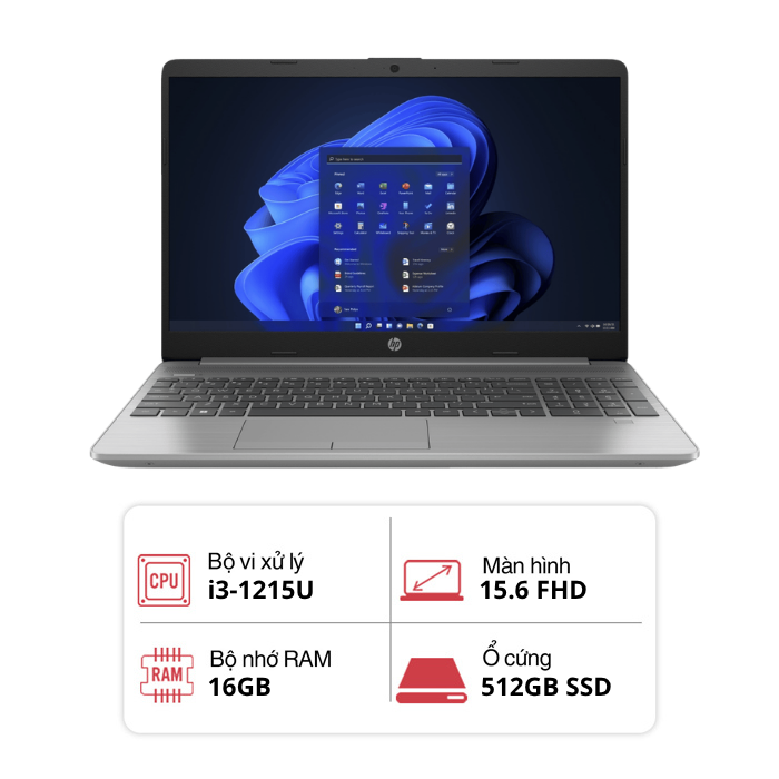 Laptop HP 250 G9 A06FQPT (i3-1215U/ 16GB/ 512GB/ Intel UHD/ 15.6