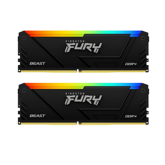 RAM Kingston DDR4 16GB 3200 Mhz CL16 DIMM Kit (2 x 8G) FURY Beast RGB (KF432C16BB2AK2/16)