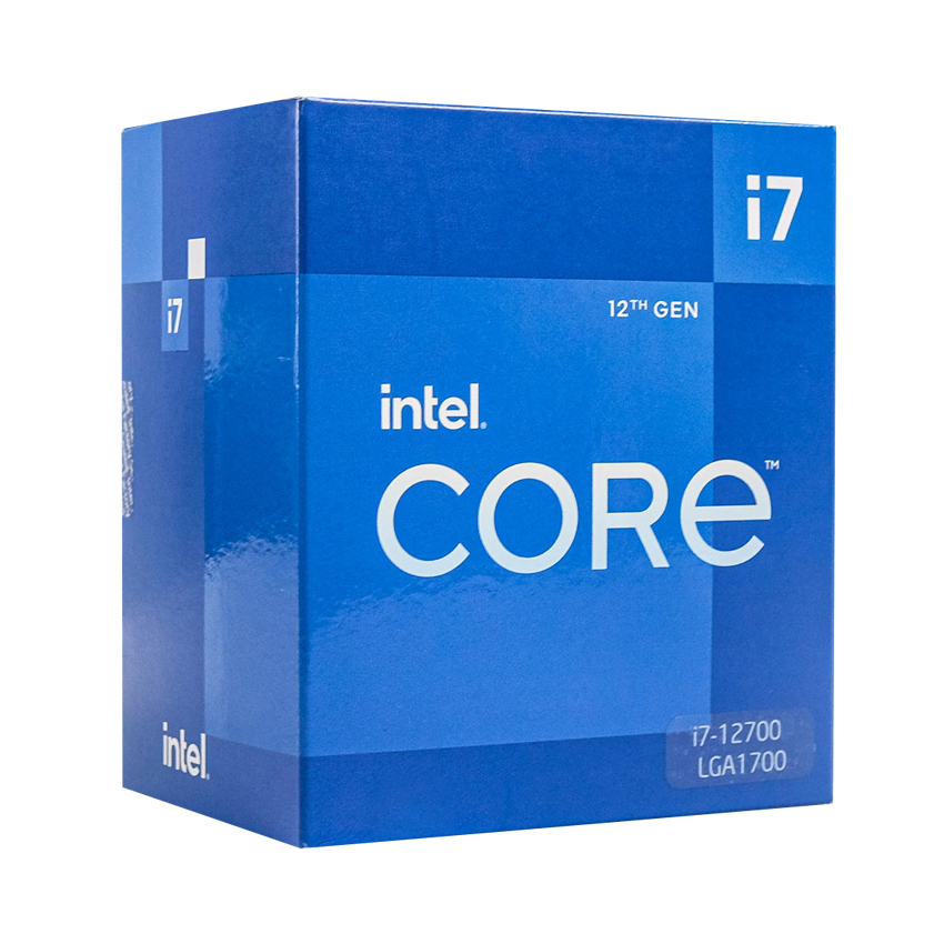 CPU Intel Core i7-12700 (3.6GHz turbo up to 4.9Ghz, 12 nhân 20 luồng, 25MB Cache, 65W - Socket Intel LGA 1700)