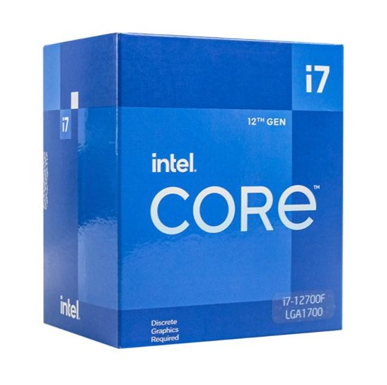 CPU Intel Core i7-12700F (Up to 4.8Ghz, 12 nhân 20 luồng, 25MB Cache, 125W - Socket Intel LGA 1700)