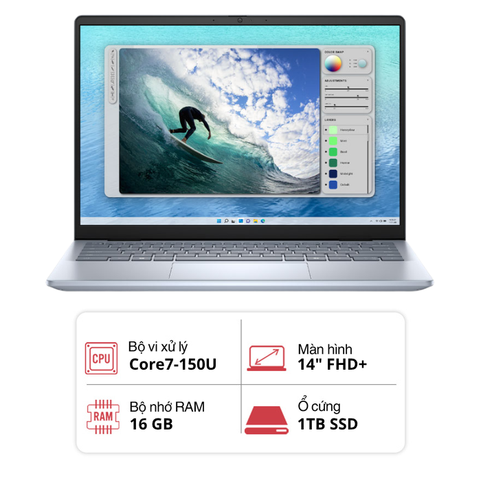 Laptop Dell Inspiron 14 5440 7FN5J ( Intel Core 7 processor 150U/ 16GB/ 1TB/ 14