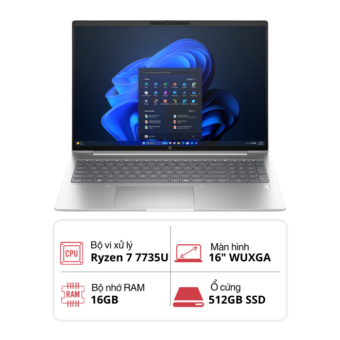 Laptop HP ProBook 465 G11 A1RM8UT#ABA (AMD Ryzen™ 7 7735U/ 512GB SSD/ 16GB/ 16