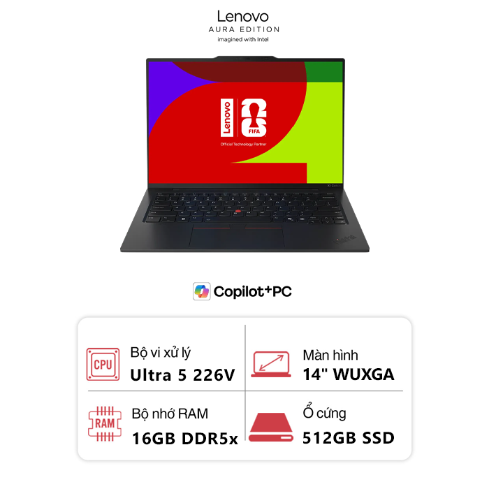 Laptop ThinkPad X1 CARBON Gen 13 21NTX000R2-R (Intel Core Ultra 5-226V/ 16GB/ 512GB/ Intel Arc Graphics/ 14