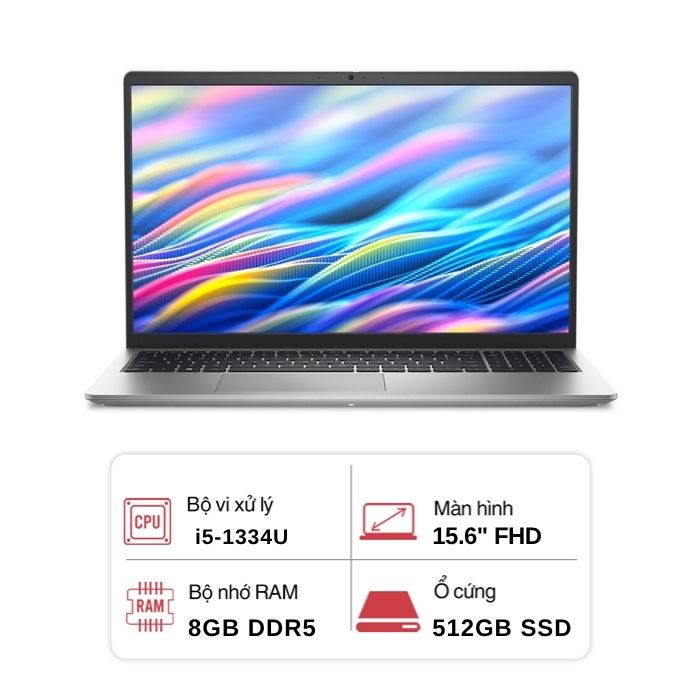 Laptop Dell 15 i5-1334U AI Copilot LDC15250-5315BLK-PUS ( Core i5-1334U AI Copilot, 8GB, 512GB SSD, 15.6”1920X1080, Touch,  Window 11 )